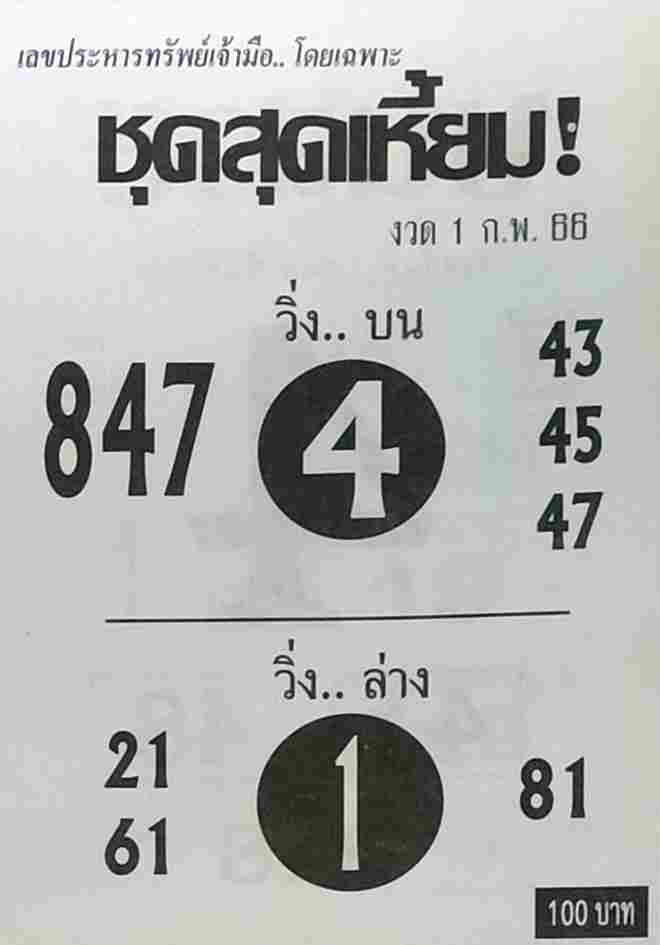 เว็บหวย ชุดสุดเหี้ยม 1/2/66