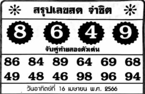 ข่าวหวย จ่าชิต 16/4/66