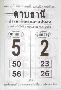 ข่าวหวย ดาบธานี 2/5/66