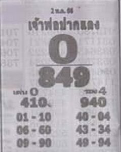 ผลหวย เจ้าพ่อปากแดง 2/5/66