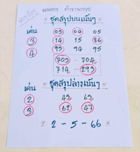 หวยรัฐบาล ชายคนหนึ่ง 2/5/66