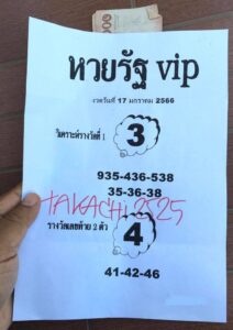 เลขหวยรัฐ VIP 1/6/66