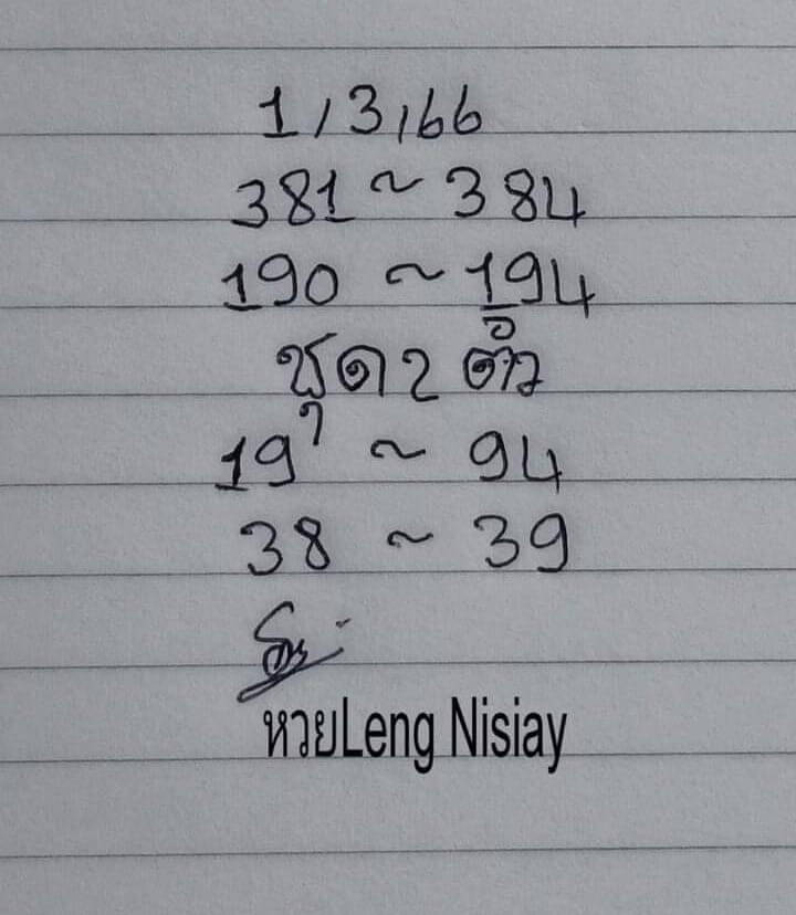 เลขหวยเล็ง 1/6/66