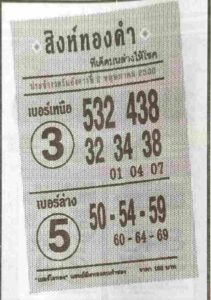 สุดยอดหวยสิงห์ทองคำ 16-6-66