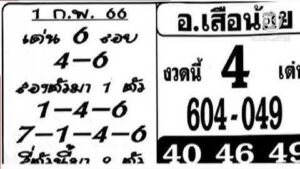 เลขอาจารย์เสือน้อย 16-6-66