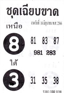 เลขแม่นหวยชุดเฉียบขาด 1-7-66