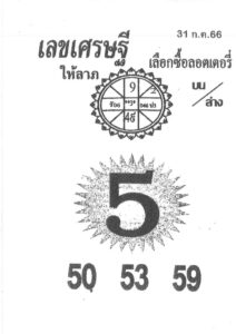 เลขเด็ด เศรษฐี 31/7/66