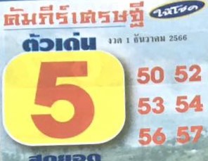 หวยไทย คัมภีร์เศรษฐี 16/2/67