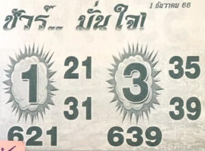 หวยไทย ชัวร์มั่นใจ 16/2/67